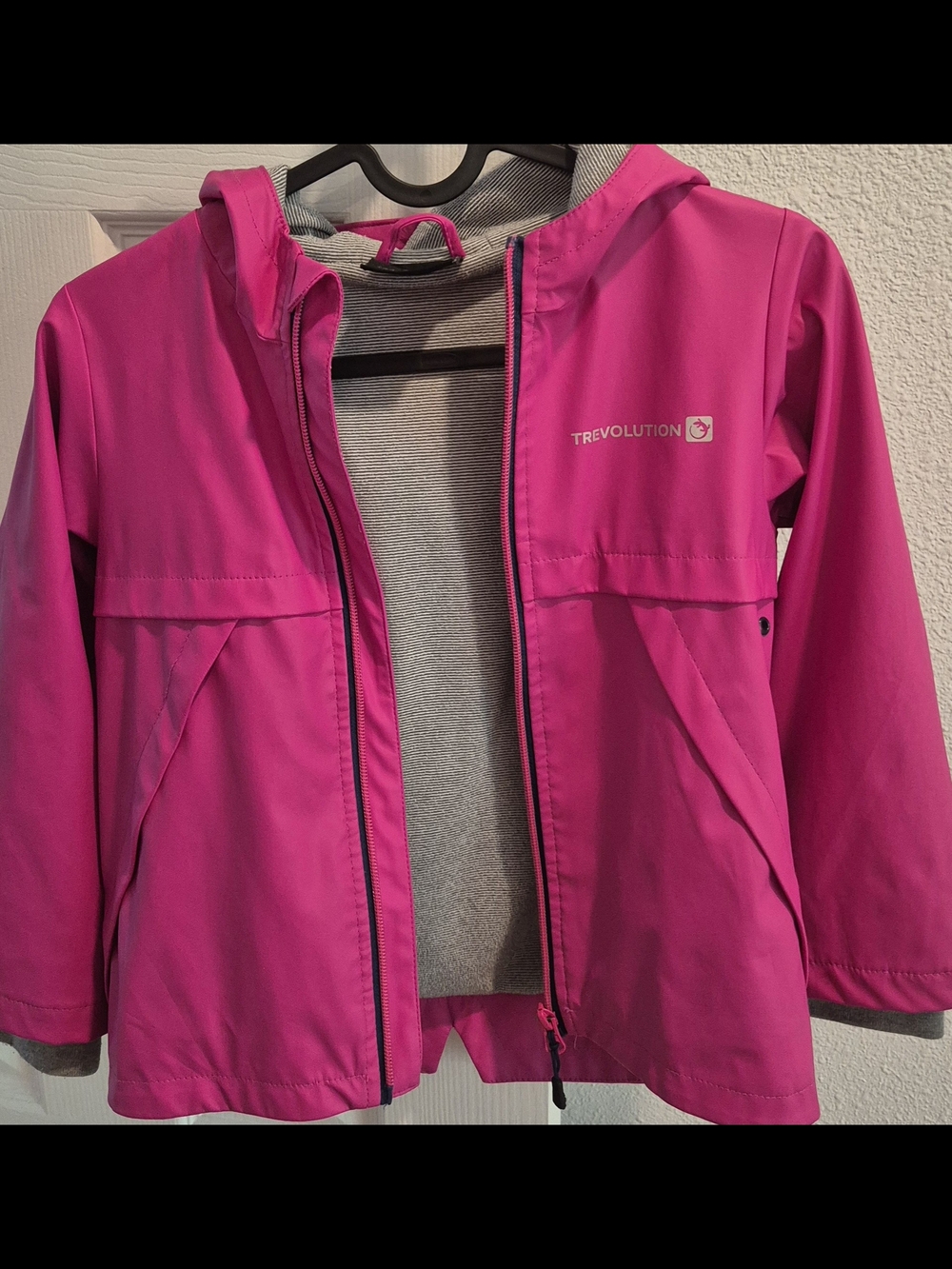 Revolution Kids Hot Pink Hooded Rain Jacket